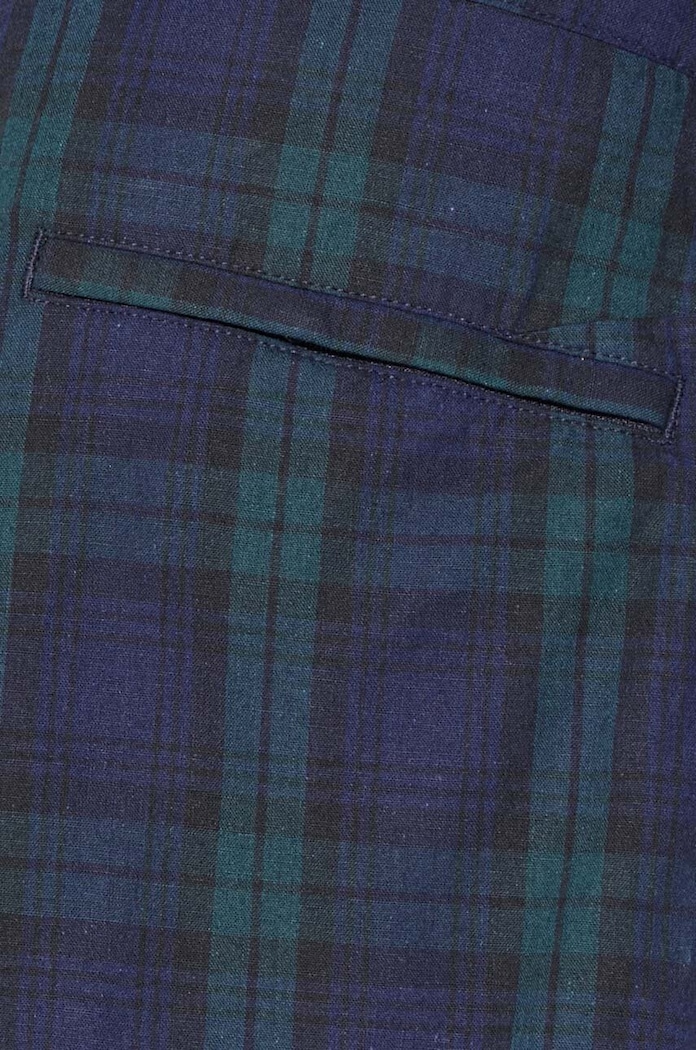 Ľanové šortky Engineered Garments Sunset OR268.ZT193 tmavomodrá