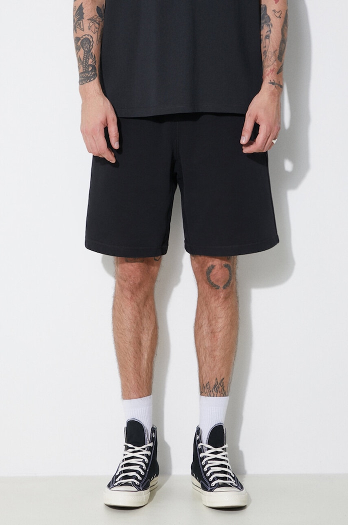 Bombažne kratke hlače Gramicci Classic Gramicci Sweatshort Pletenina črna G4SU.P147