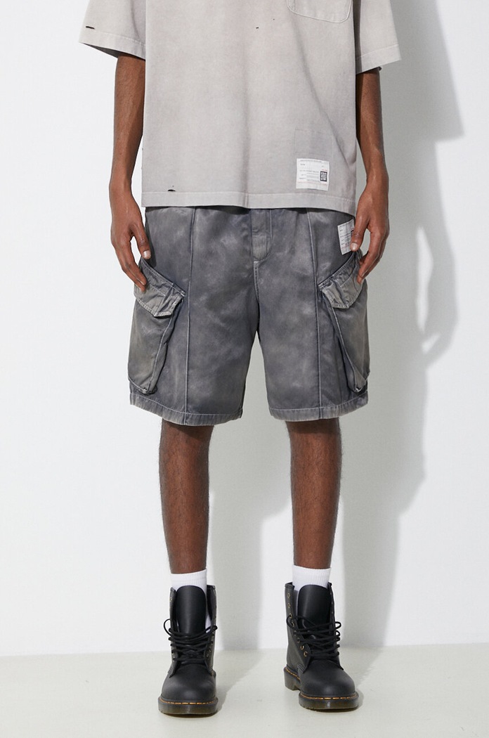 Maison MIHARA YASUHIRO szorty Rc Twill Cargo Shorts tkanina szary A12PT043