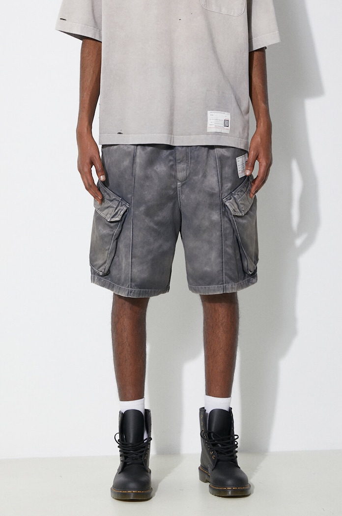 Maison MIHARA YASUHIRO szorty Rc Twill Cargo Shorts tkanina szary A12PT043