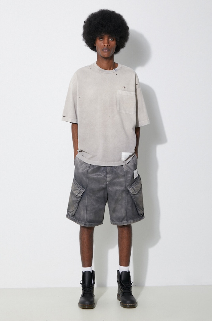 Maison MIHARA YASUHIRO szorty Rc Twill Cargo Shorts A12PT043 szary SS24