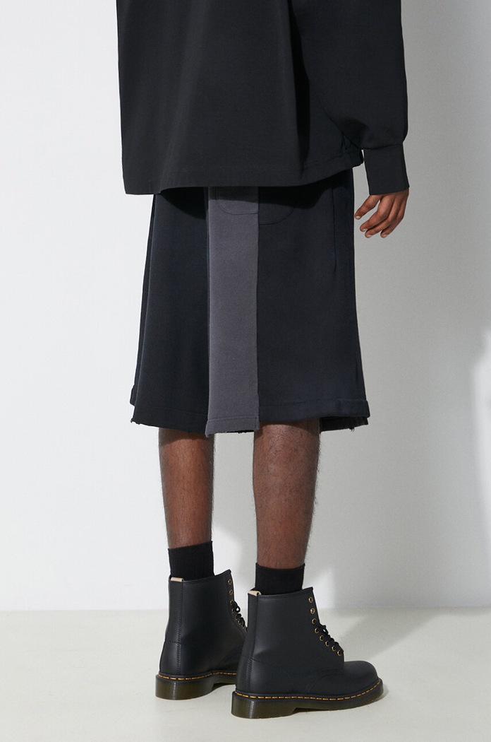 Clothing Maison MIHARA YASUHIRO cotton shorts Vertical Switching A12SP563 black
