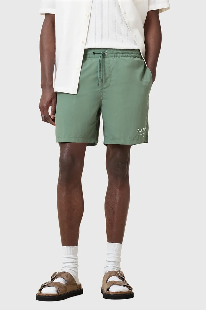 AllSaints pantaloni scurți de baie UNDERGROUND SWIMSHRT M012WA verde SS26