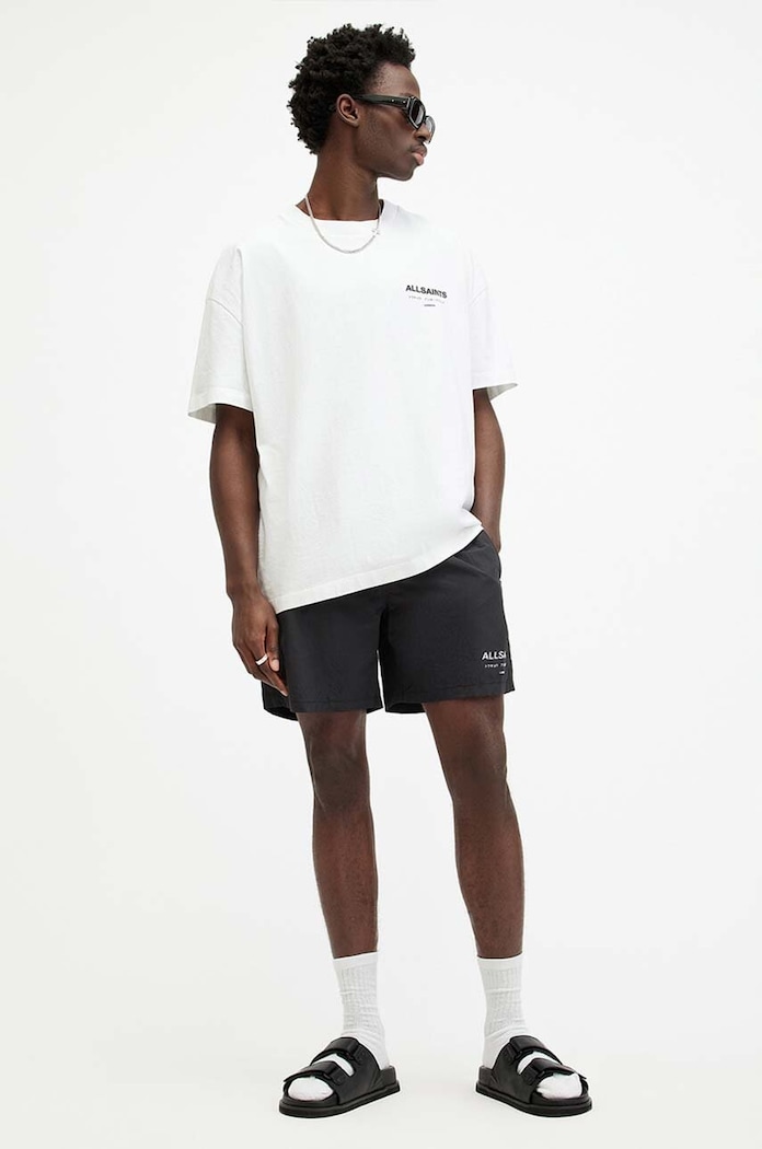 AllSaints szorty kąpielowe UNDERGROUND SWIMSHRT tkanina czarny M012WA
