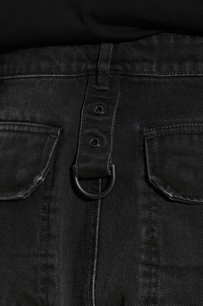 VETEMENTS denim shorts Multipocket Cargo Denim Shorts UE64SS100B black