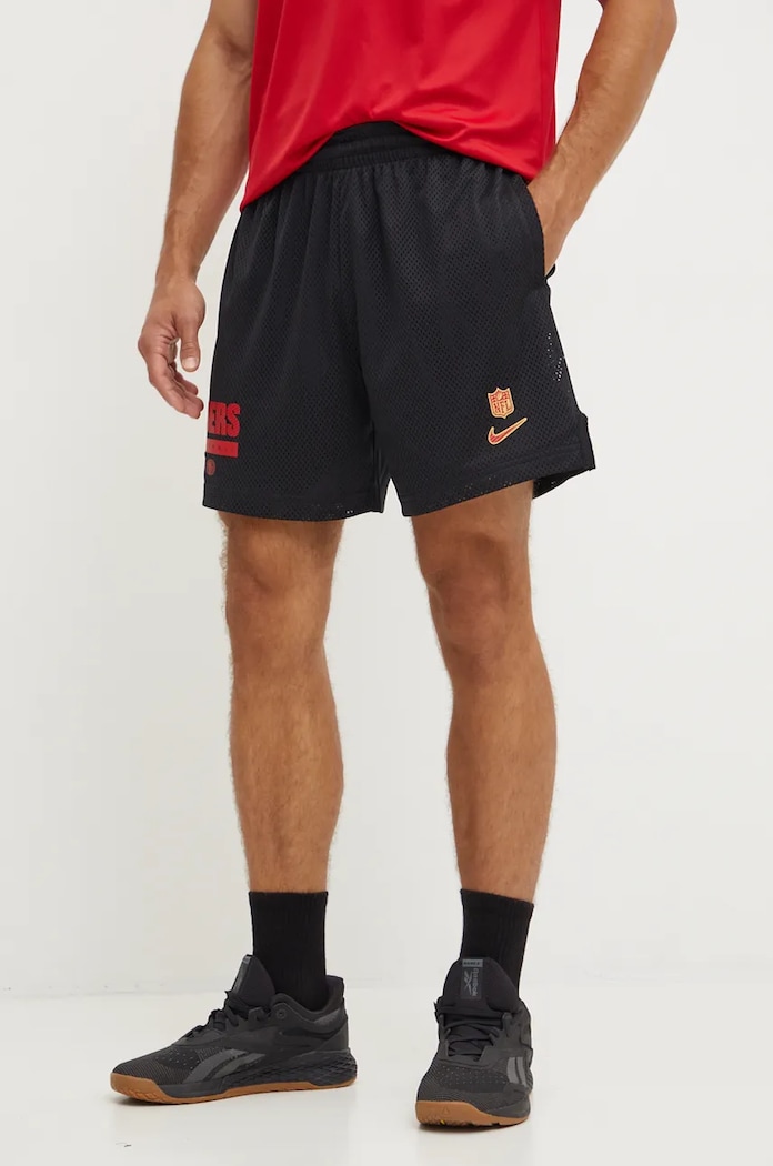 Nike szorty treningowe San Francisco 49ers dzianina czarny 02EO.048Y.73.ZLE