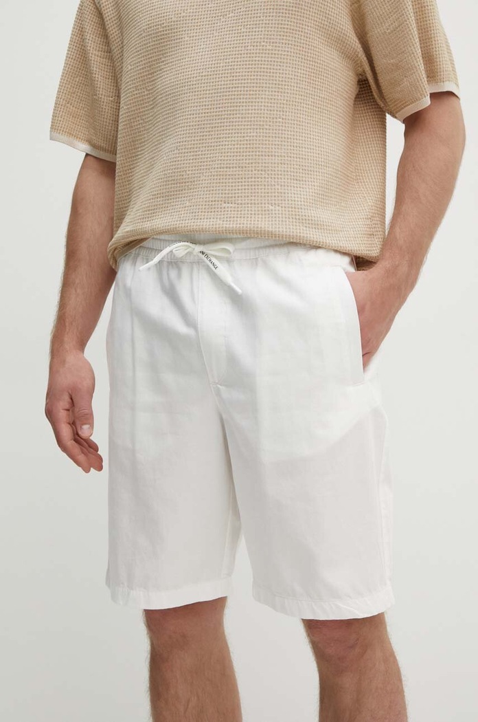 Kraťasy Armani Exchange látka bílá 3DZS05.ZN3LZ