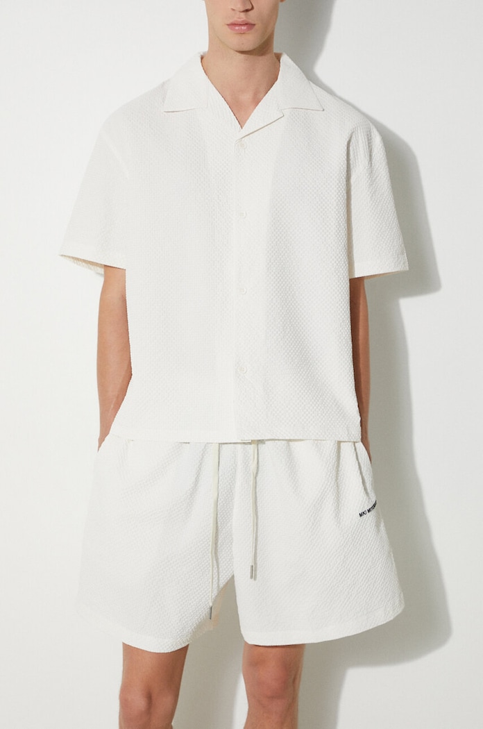 MKI MIYUKI ZOKU szorty Seersucker Shorts SEERSUCKER.SHORTS beżowy