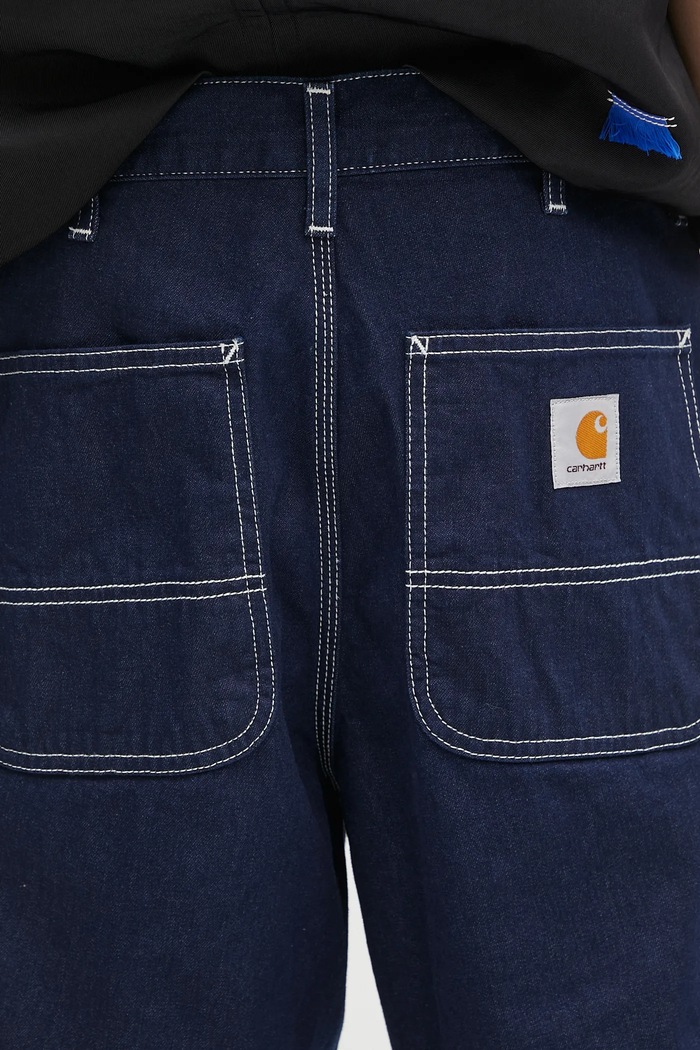 Carhartt WIP szorty jeansowe bawełniane Simple Short granatowy I033333.012Y