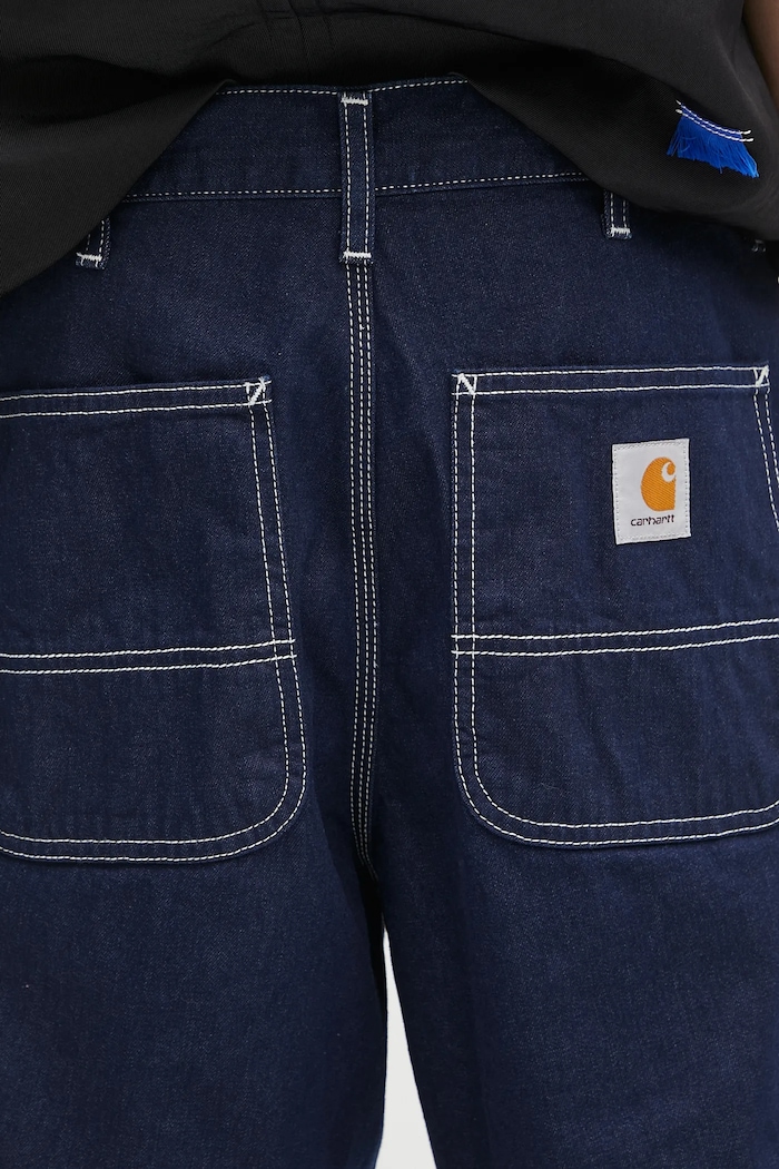 Carhartt WIP szorty jeansowe bawełniane Simple Short granatowy I033333.012Y