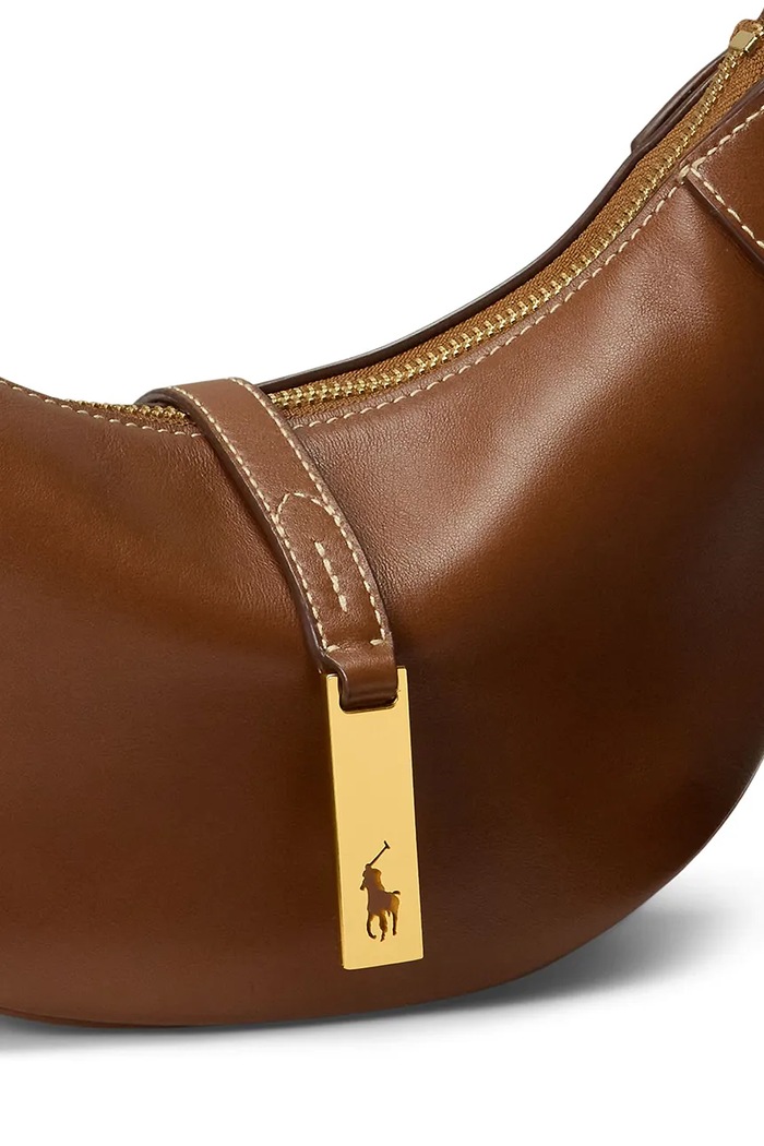 Polo Ralph Lauren kabelka rogal dámska kožená 428871248 hnedá