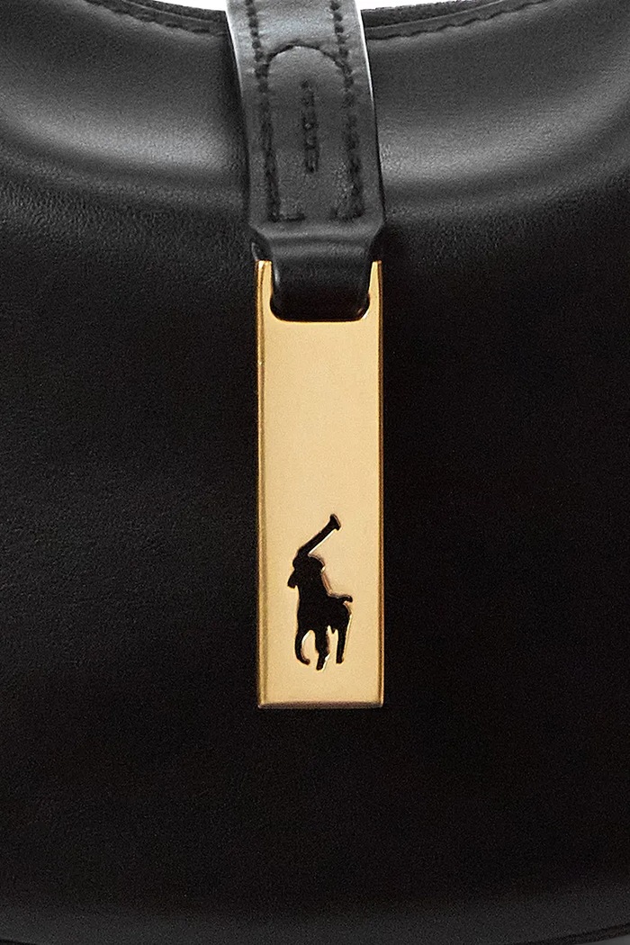Polo Ralph Lauren torebka rogal damska skórzana 428871248 czarny