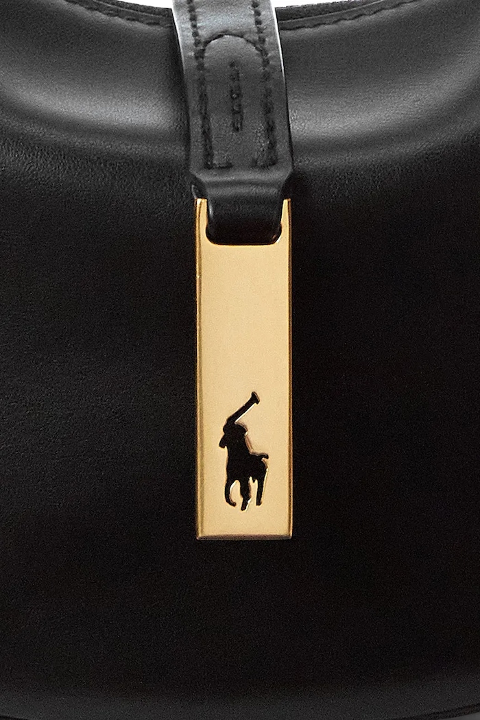Polo Ralph Lauren torebka rogal damska skórzana 428871248 czarny