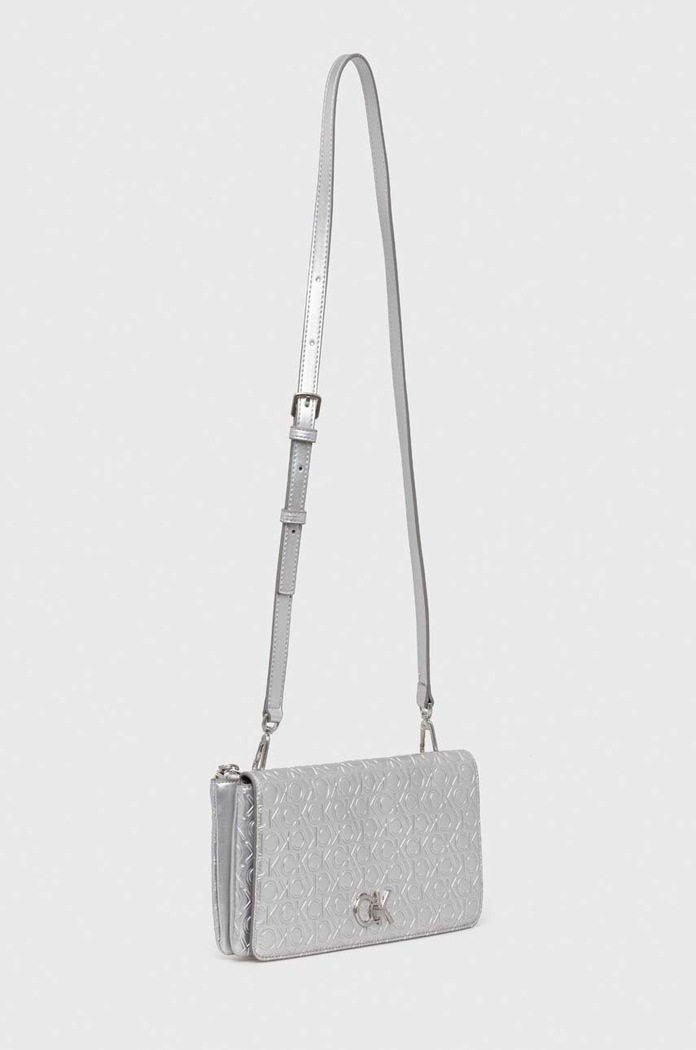 Kabelka Calvin Klein K60K611338 stříbrná SS24