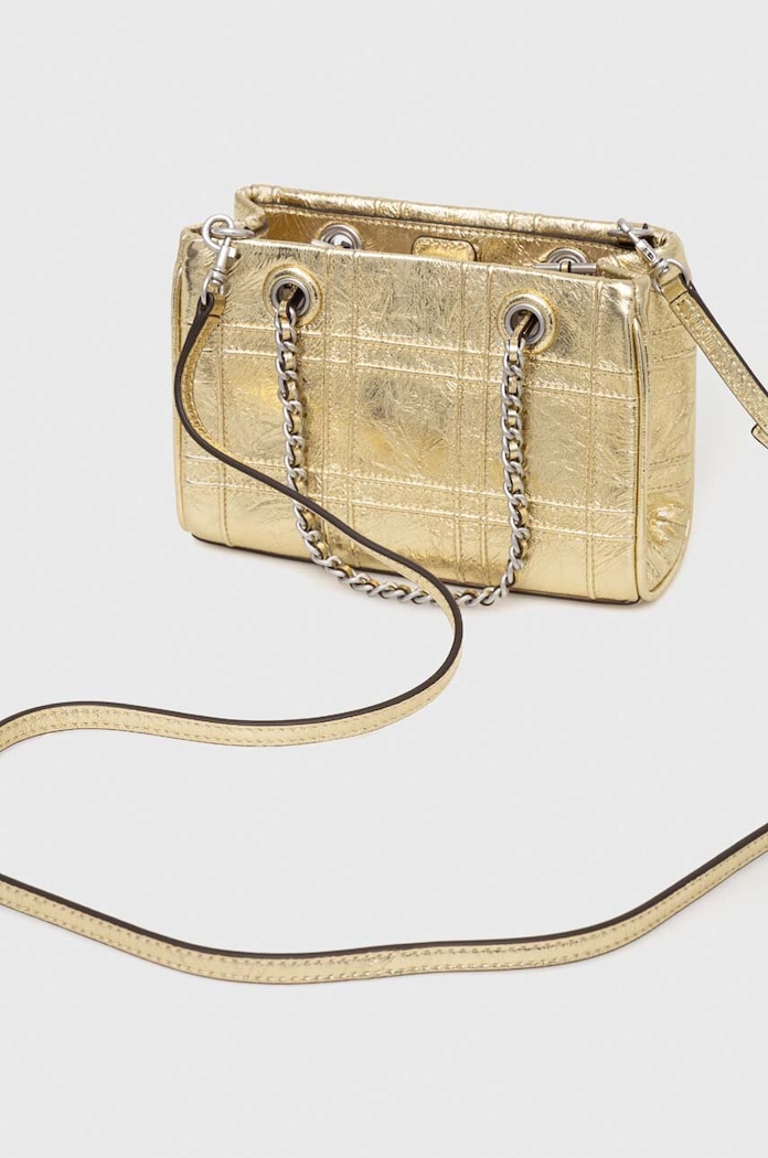 Dodaci Kožna torba Tory Burch Fleming Soft Metallic 152480.700 zlatna