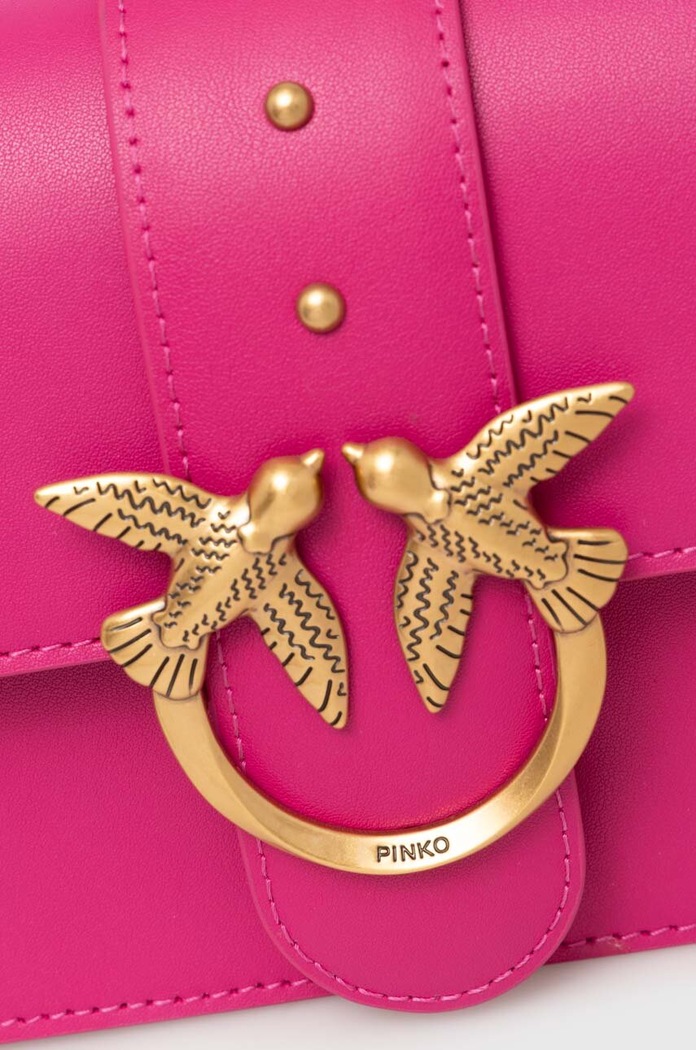 Kožená kabelka Pinko ružová 100059.A0F1
