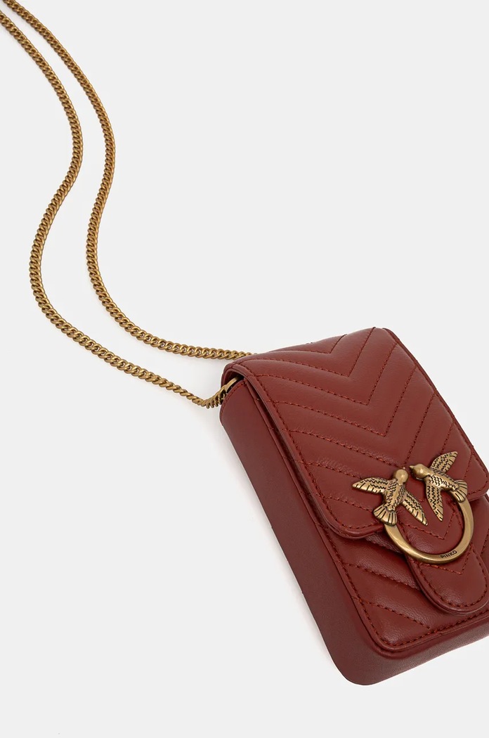 Δερμάτινη τσάντα Pinko 102739.A0GK κόκκινο