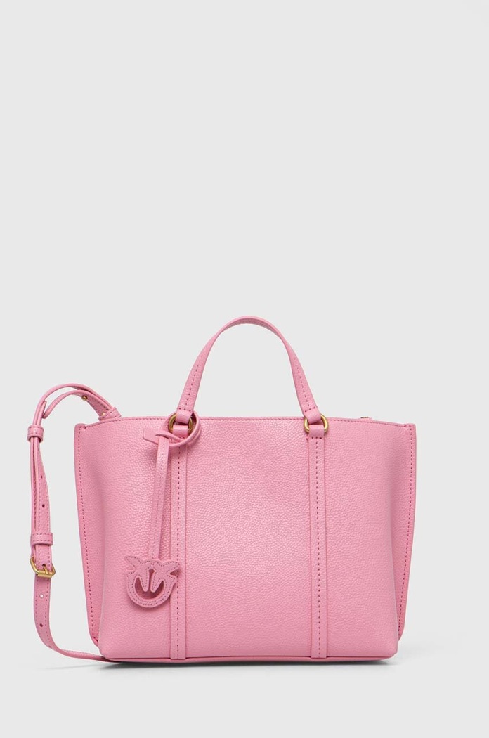 Pinko torebka skórzana skóra licowa różowy 102833.A1LF