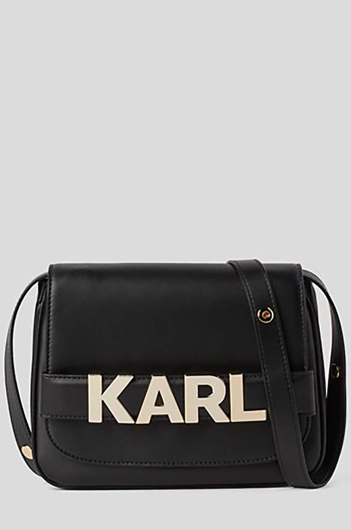 Kabelka Karl Lagerfeld přírodní kůže černá 240W3192