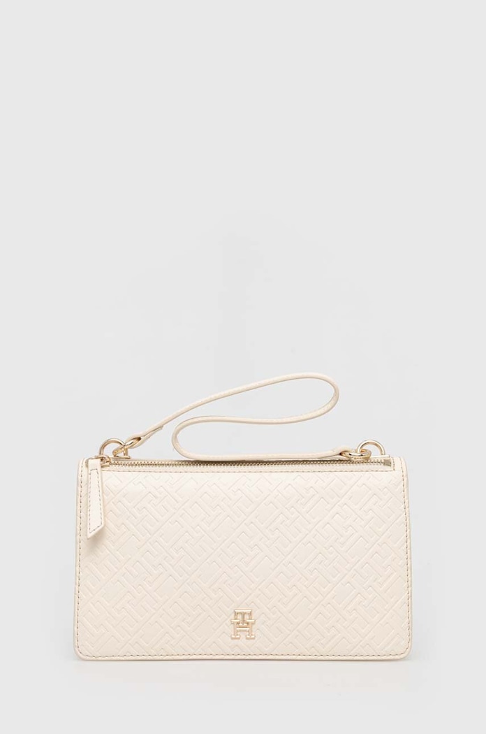 Tommy Hilfiger torebka nie mieści A4 beżowy AW0AW15975