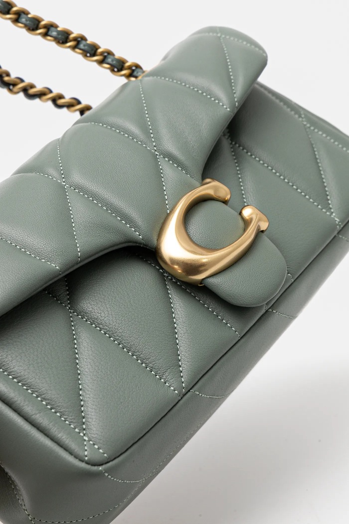 Geantă de piele Tabby Coach CP149 verde