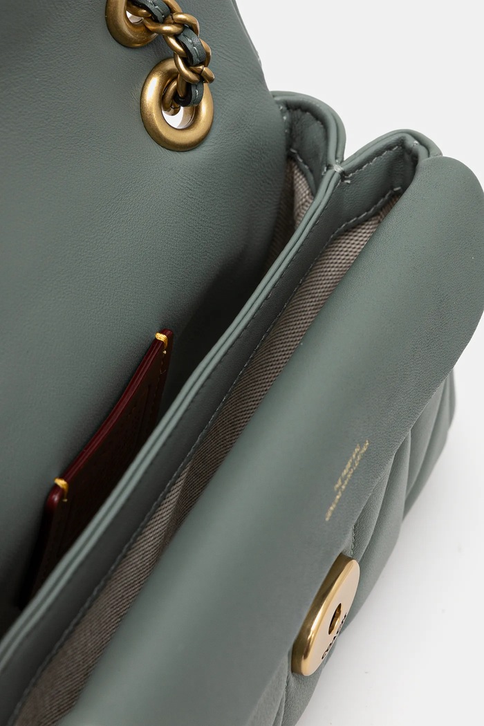 Geantă de piele Tabby Coach verde CP149