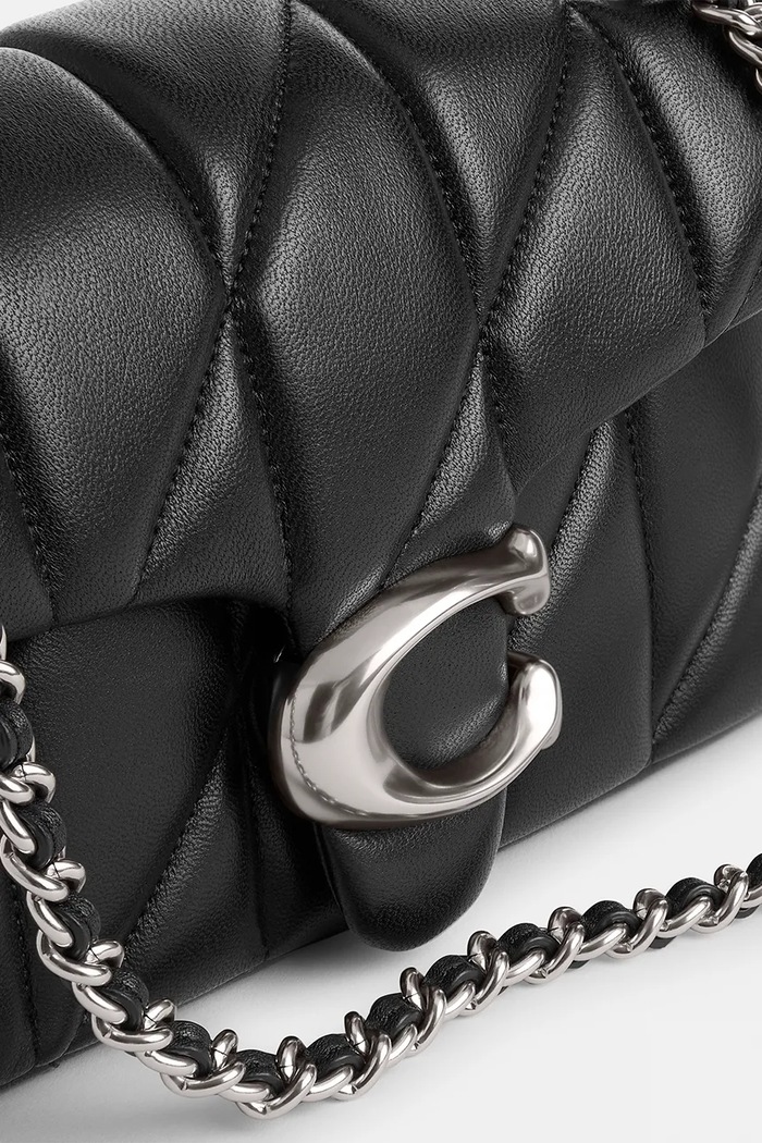 Δερμάτινη τσάντα Coach Tabby CP149 μαύρο