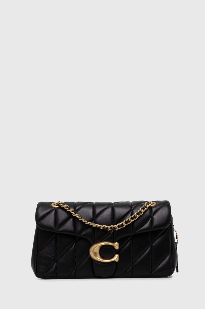 Δερμάτινη τσάντα Coach Tabby Shoulder Bag 26 With Pillow Quilting λείο δέρμα μαύρο CP150