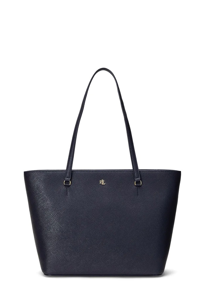 Lauren Ralph Lauren shopper torba ženska usnjena Ne ustreza A4 mornarsko modra 431924351