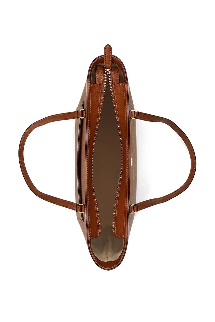 Lauren Ralph Lauren shopper torba ženska usnjena bež 431924351