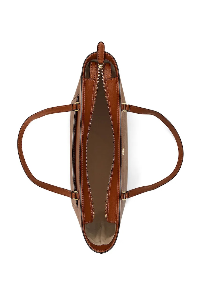 Lauren Ralph Lauren shopper torba ženska usnjena bež 431924351