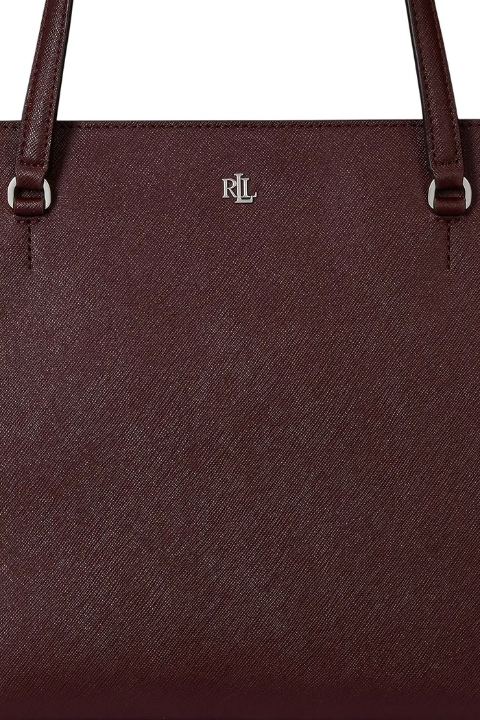 Torebka shopper damska skórzana Lauren Ralph Lauren 431924351 bordowy