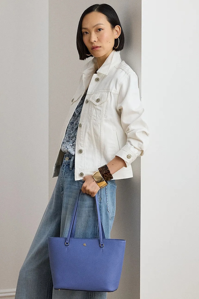 Lauren Ralph Lauren kabelka typu shopper dámska kožená 431924351