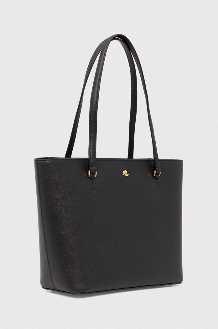Lauren Ralph Lauren kabelka typu shopper dámska kožená 431924351 čierna SS26