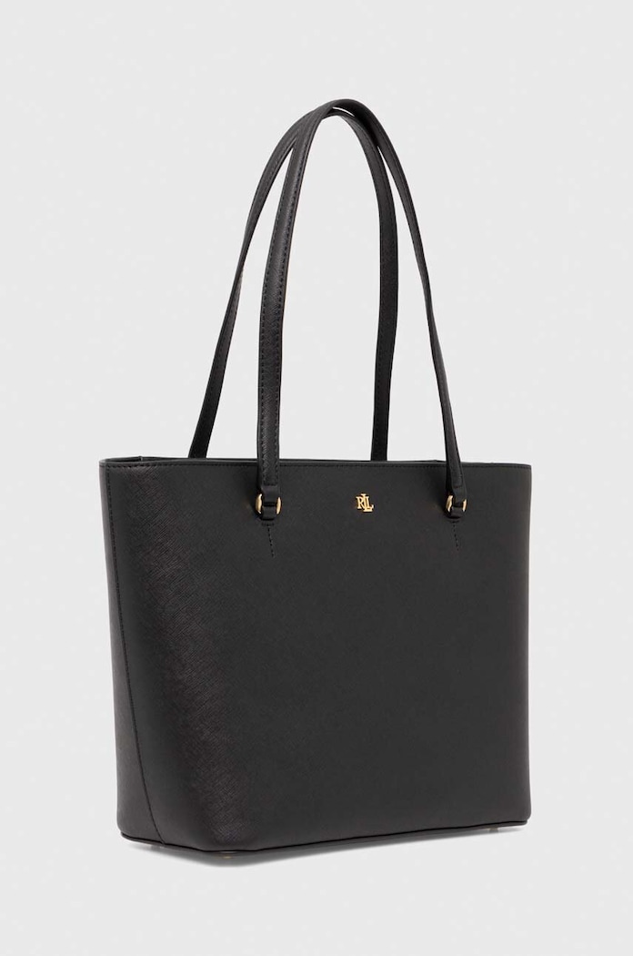 Lauren Ralph Lauren kabelka typu shopper dámska kožená 431924351 čierna SS26