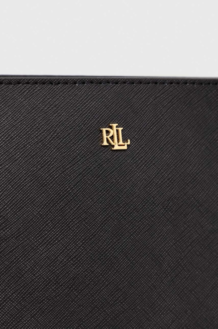 Lauren Ralph Lauren kabelka typu shopper dámska kožená čierna 431924351