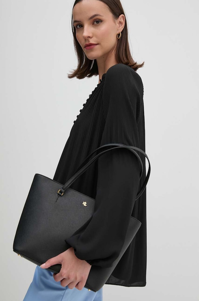 Lauren Ralph Lauren kabelka typu shopper dámska kožená 431924351