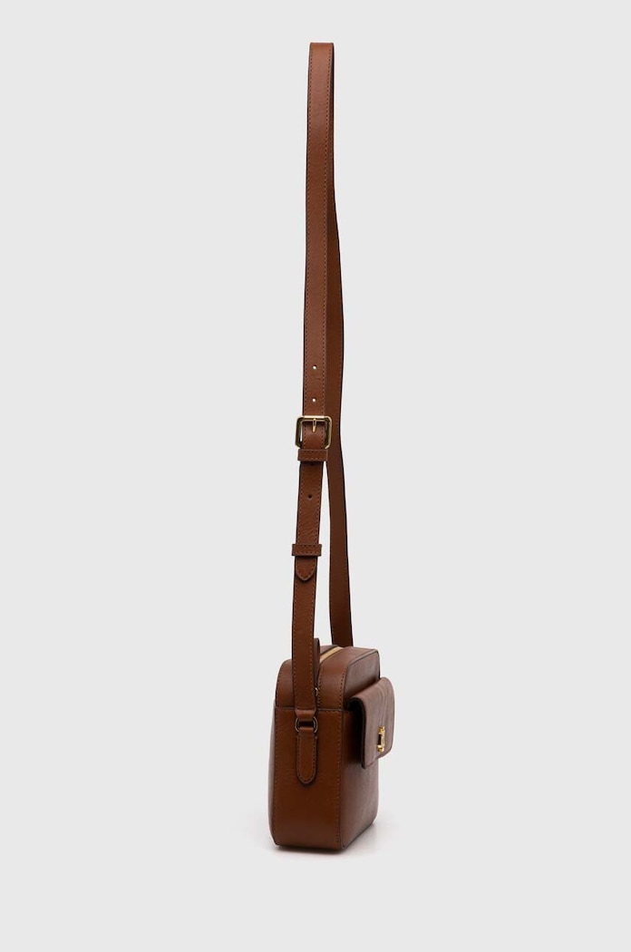 Lauren Ralph Lauren torebka skórzana 431926645 brązowy AW24