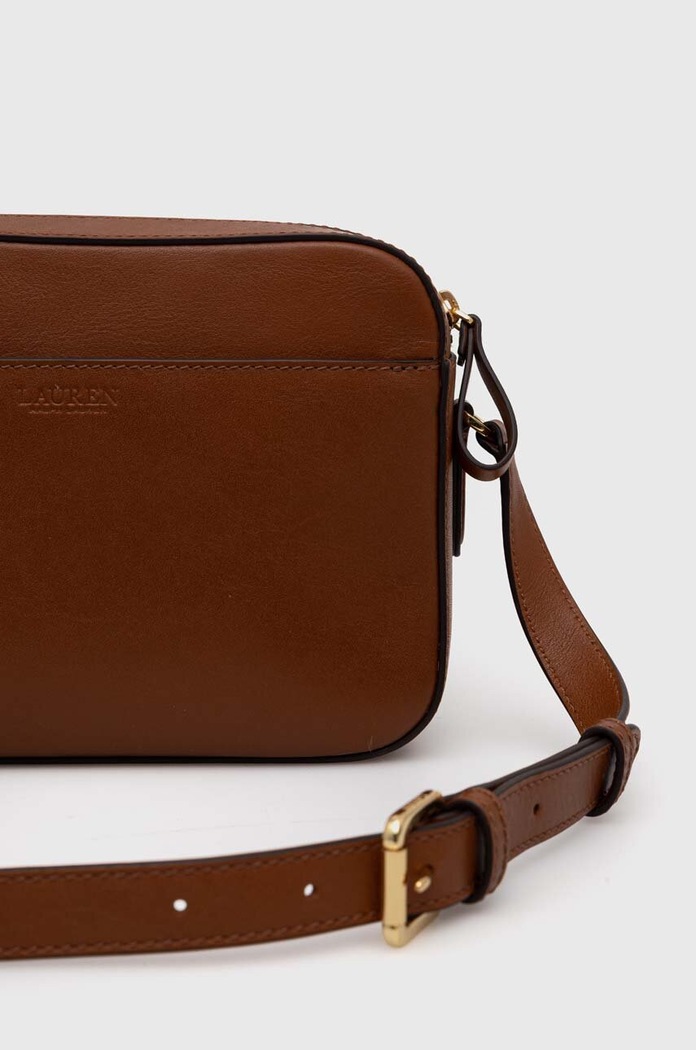 Lauren Ralph Lauren torebka skórzana brązowy 431926645