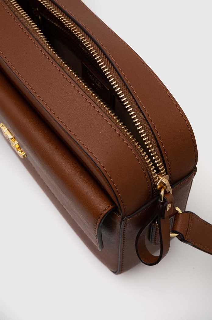Lauren Ralph Lauren torebka skórzana 431926645 brązowy