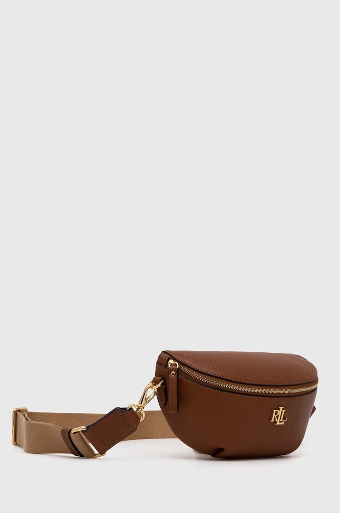 Kožená kabelka Lauren Ralph Lauren 431934832 hnedá AW24