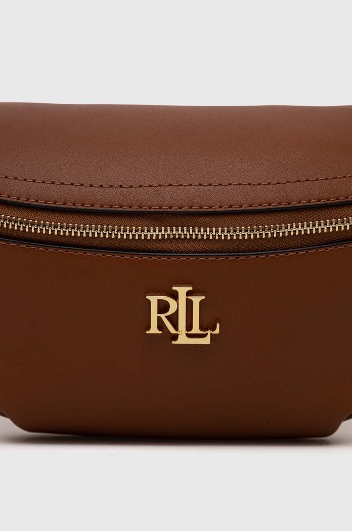 Doplnky Kožená kabelka Lauren Ralph Lauren 431934832 hnedá