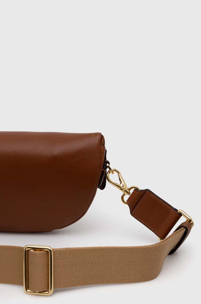 Kožená kabelka Lauren Ralph Lauren hnedá 431934832