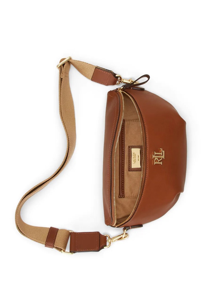 Kožená kabelka Lauren Ralph Lauren 431934832 hnědá