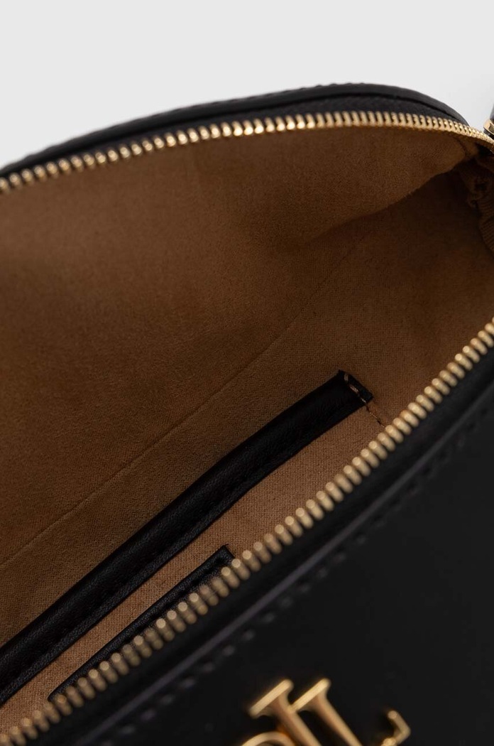 Kožená kabelka Lauren Ralph Lauren černá 431934832