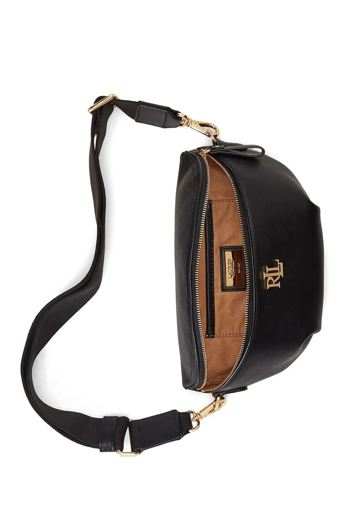 Шкіряна сумочка Lauren Ralph Lauren чорний 431934832