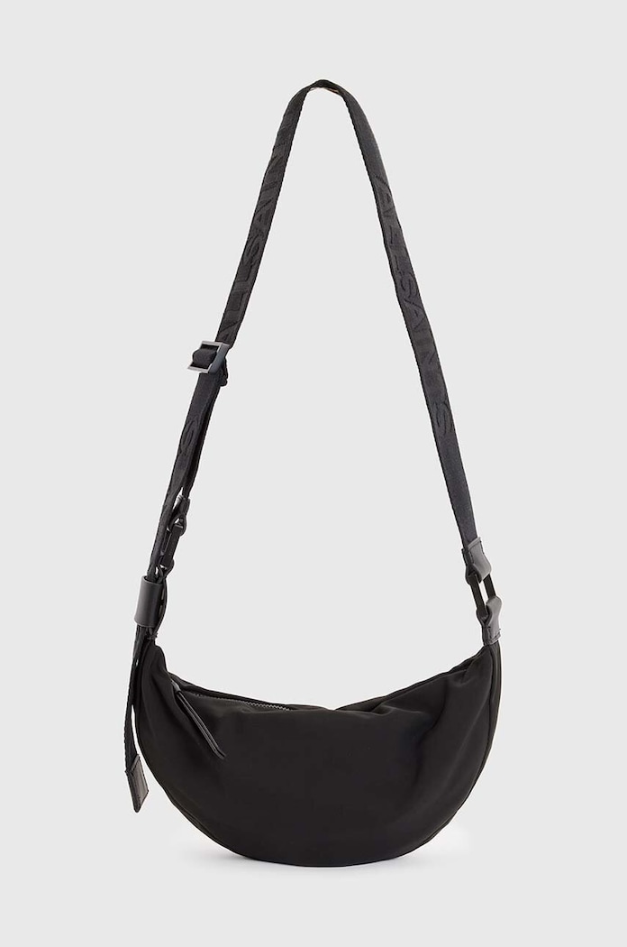 Kabelka AllSaints Half Moon hladký černá W001XZ