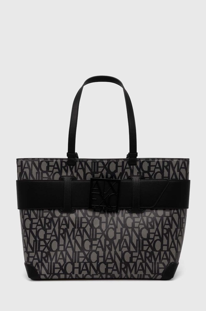 Torbica Armani Exchange Imitacija zrnatega usnja črna 949127.3F742