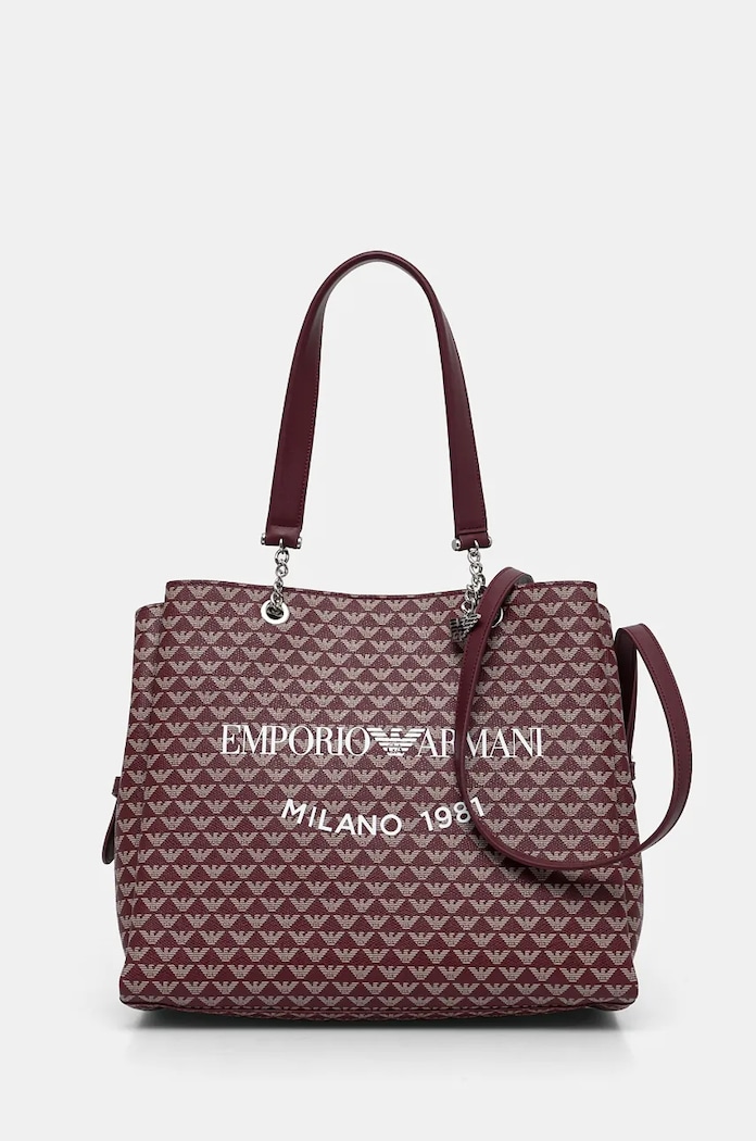 Emporio Armani torebka nie mieści A4 bordowy Y3D158.YWS0E