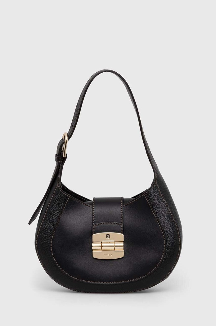 Kožna torba Furla bez uzorka crna WB01276.BX0053.O6000